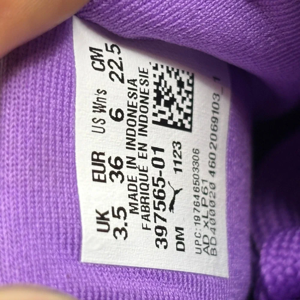 NEW Puma Cali Star Squishmallows Lola Suede Sneaker Purple Kids Sz 4.5(Womens 6)